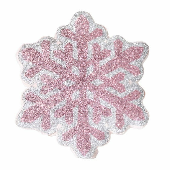 Snowflake Shaped Pillow - Pink