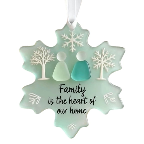 Snowflake-Shaped Sea Glass Friendship Decor, Coastal Inspired Seaglass Home Gifts, Christmas Tree Hanging Decoration, Multiple Occasions Using(D)