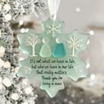 thumbnail image 1 of Snowflake-Shaped Sea Glass Friendship Decor, Handcrafted Sea Glass Ornament, Friendship Keepsake Christmas Decoration for Friends,1pc, 1 of 1