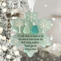 Snowflake-Shaped Sea Glass Friendship Decor - Timeless Friendship Heart Keepsake - Christmas Pendant for Christmas Tree Hanging Ornaments, Art for Best Friends (1PCS 2D acrylic )