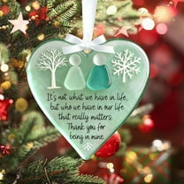 Snowflake-Shaped Sea Glass Friendship Decor - Timeless Friendship Heart Keepsake - Christmas Pendant for Christmas Tree Hanging Ornaments, Sea Glass Art for Best Friends
