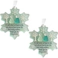 thumbnail image 1 of Snowflake-Shaped Sea Glass Friendship Decor, Timeless Friendship Keepsake, Snowflake Christmas Decorations Friendships Ornaments for Christmas Tree Hanging, Sea Glass Art for Best Friends (2PCS), 1 of 9