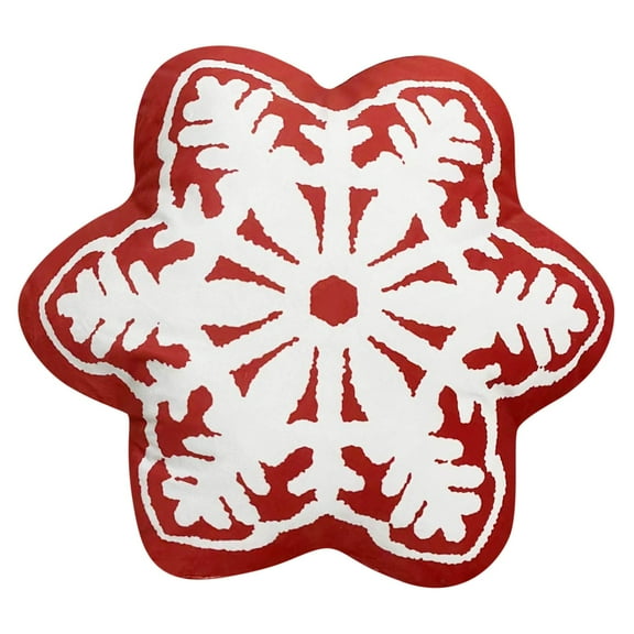 Snowflake Shaped Velvet Throw Pillow Decorative Printed Cushion for Sofa Living Room and Bedroom