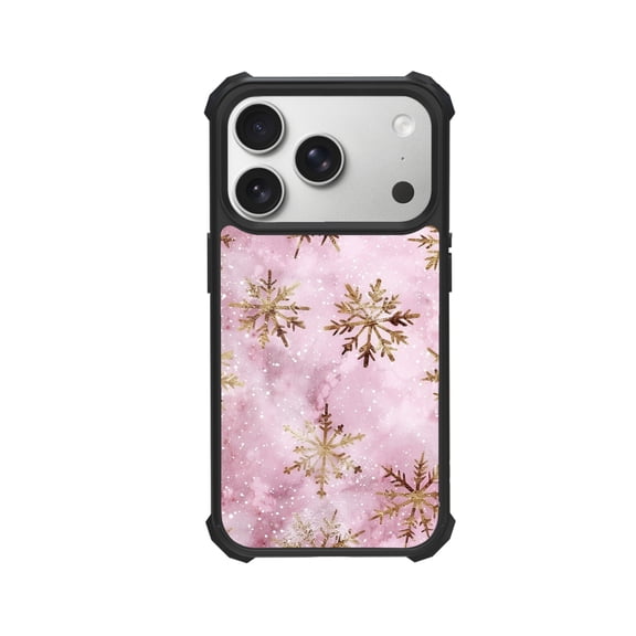 Snowflake Shine Holiday Wrap Shockproof Case For iPhone 12 13 14 15 16 Pro Max Series – TPU Bumper + Hard PC Back, Air-Cushion Corners