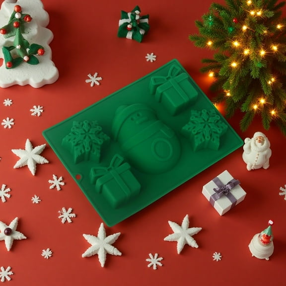 Snowflake Silicone Cake Mold, Christmas Themed Baking Pan for Cakes, Chocolate, and Jello, Non-Stick and Oven Safe for Holiday Dessert Creation