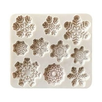 Snowflake Silicone Fondant Mold Baking Molds for Christmas Chocolate Dessert Candy Cake Decoration