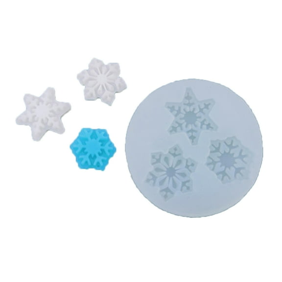 Snowflake Silicone Mold For Chocolate Baking Christmas Cake Decoration Reusable Safe Nonstick Design Mould