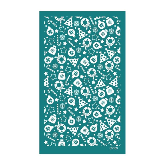 Snowflake Silk Screen Stencils Reusable Christmas Theme Silk Screen Transfers