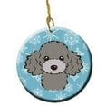 thumbnail image 1 of Snowflake Silver Gray Poodle Ceramic Ornament, 1 of 1