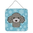 thumbnail image 1 of Snowflake Silver Gray Poodle Wall and Door Hanging Prints, 1 of 1