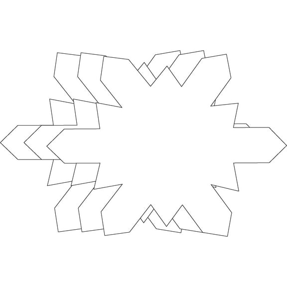 SHAPES ETC. Snowflake Single Color Super Cut-Outs- 8” x 10”