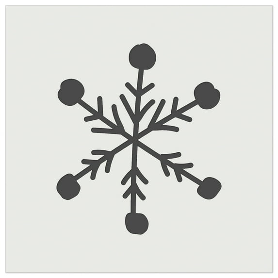 Snowflake Sketch Winter DIY Cookie Wall Craft Stencil - 5.5 Inch