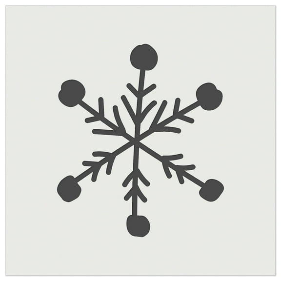 Snowflake Sketch Winter DIY Cookie Wall Craft Stencil - 7.0 Inch