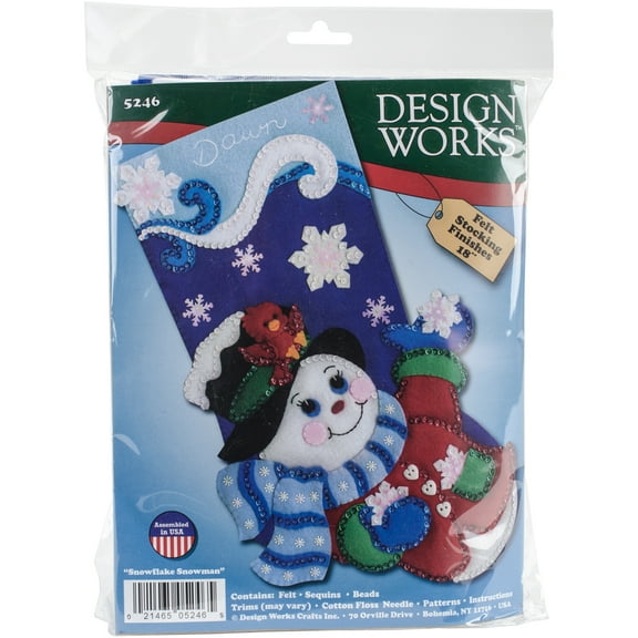 Design Works Snowflake Snowman Stocking Kit