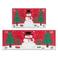 thumbnail image 1 of Snowflake Snowman Xmas Trees Kitchen Mat 2 PCS Merry Chrismas Absorbent Kitchen Rug, Waterproof Non-Slip Kitchen Mats and Rugs Light Crystal Velvet Rug for Kitchen,Floor Home,Office,Sink, Laundry, 1 of 7