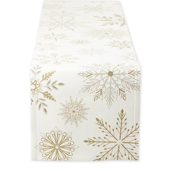 Snowflake Sparkle Printed Table Runner 14x72