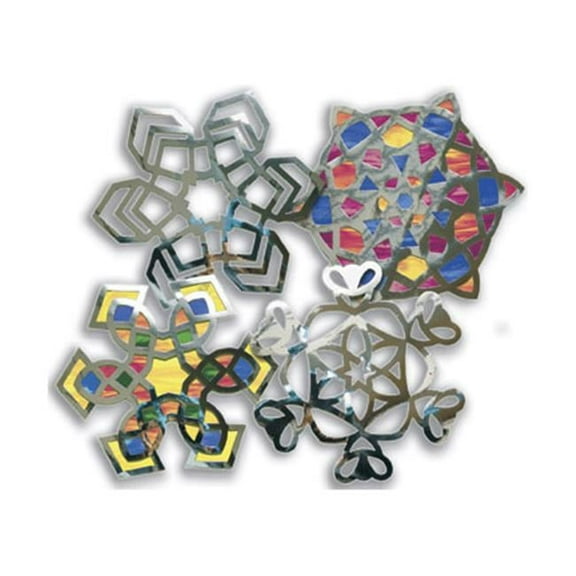 Snowflake Stained Glass Frames 24-pkg