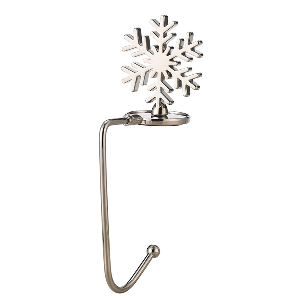 Snowflake Stocking Holder Gold and Sliver Lightweight Garland Mantle Grips for Party Christmas