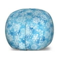 thumbnail image 1 of Snowflake Storage Toy Bag Chair, Pattern of Winter Motifs Cold Weather Illustration with Abstract Circles, Stuffed Animal Organizer Washable Bag, Large Size, Pale Blue White, by Ambesonne, 1 of 3