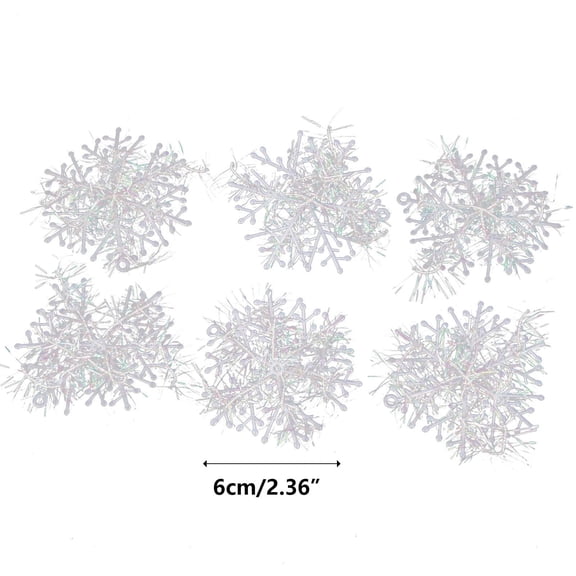 Snowflake String Decoration Christmas Tree Pendant Holiday Decor Winter Theme Snowflake Ornaments for Home Party Wedding DIY Decorations
