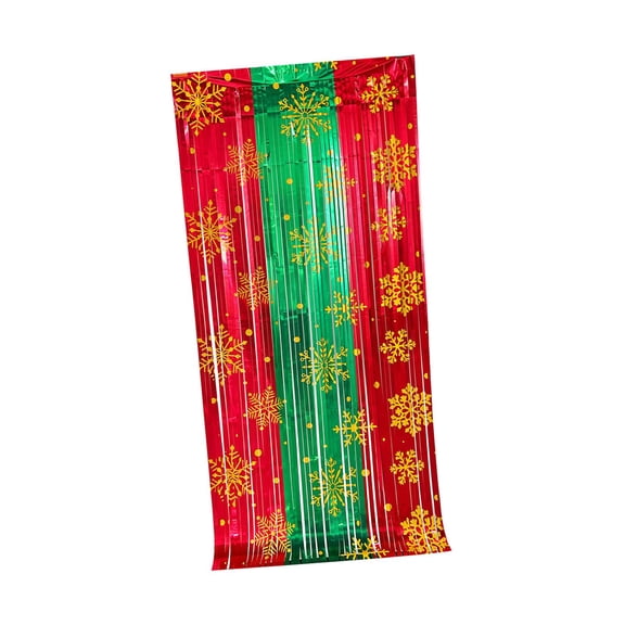 Snowflake Strip Curtain Fringe Backdrop Christmas Party Decor Plastic Material Winter Event Photo Booth