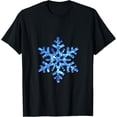 thumbnail image 1 of Snowflake T-Shirt men and women can wear, black, white, gifts, 1 of 4