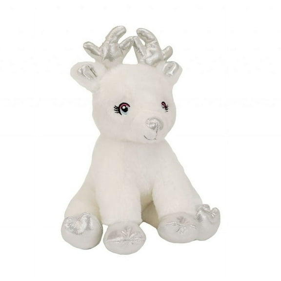 Snowflake The Reindeer 8 inch Plush Toy Soft, Cuddly Valentines Day Gift and Adorable Room Decor
