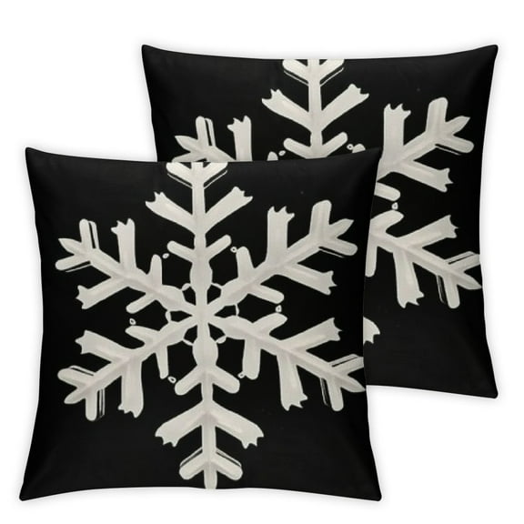 Snowflake Throw Pillow Covers Machine Washable, Square Home Furnishing