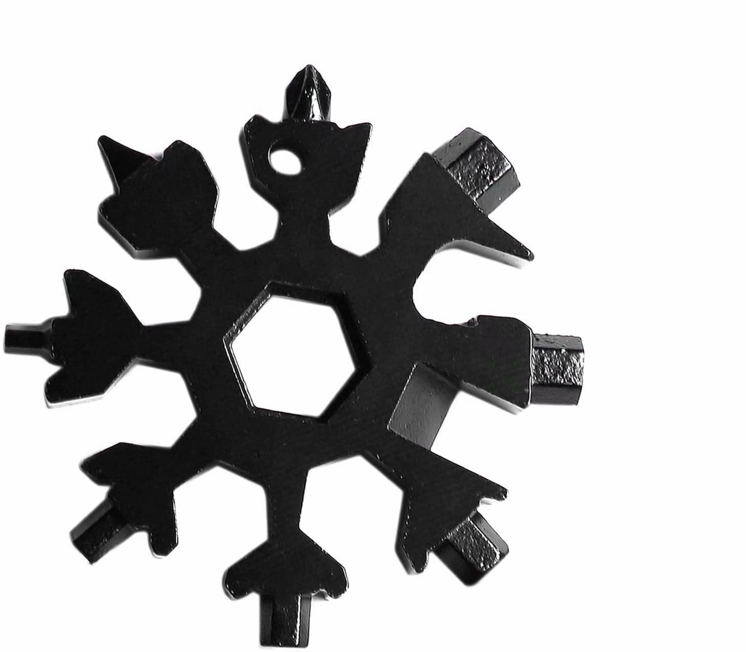 Snowflake tool 18 in 1 stainless steel multi tool carivent black hand
