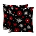 thumbnail image 1 of Snowflake Velvet Bed Pillow Throw Covers Pillow Inserts Throw Pillows with Unique Patterns - Set of 2, Sizes 16x16, 18x18, 20x20 Inches for Various Occasions, 1 of 6
