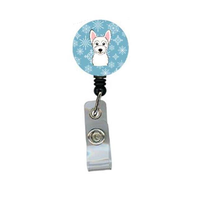 Snowflake Westie Retractable Badge Reel
