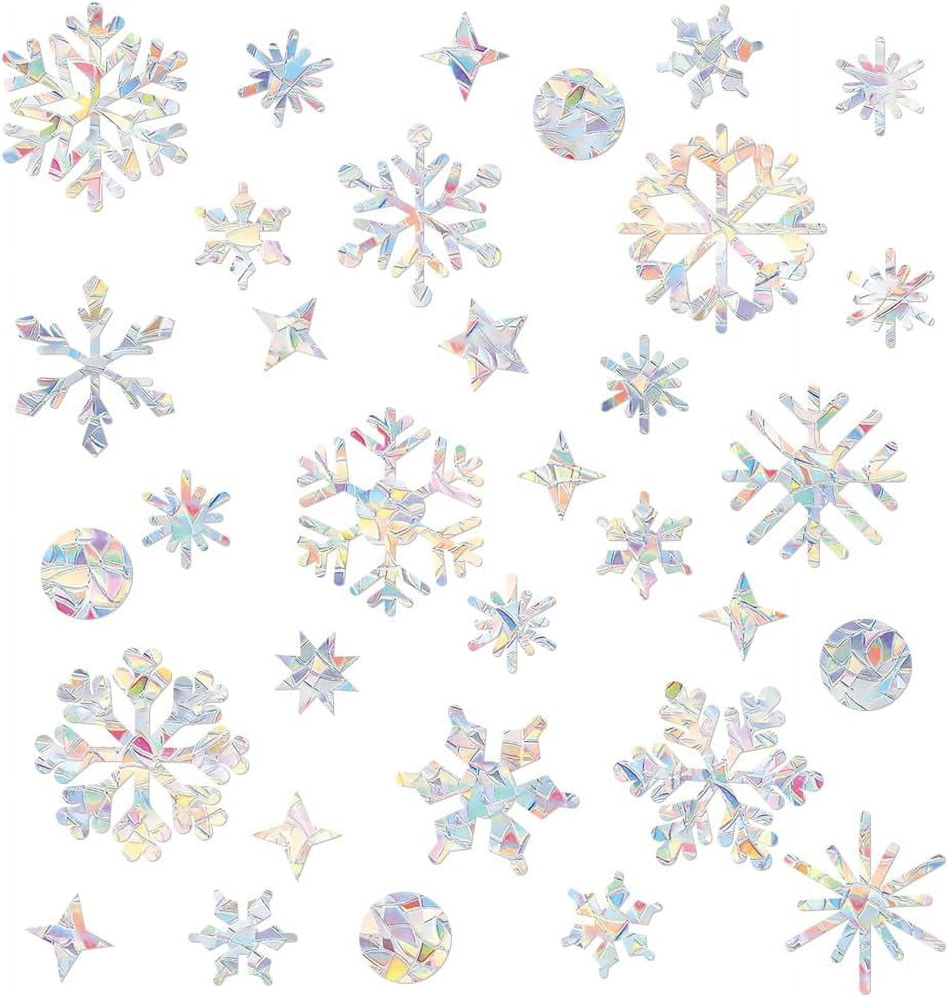 Snowflake Window Stickers Shining Stars Window Stickers Sparkling Dots ...