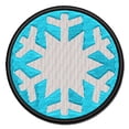 thumbnail image 1 of Snowflake Winter Applique Multi-Color Embroidered Hook & Loop Patch - 2.0 Inch Mini, 1 of 5
