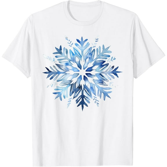 Snowflake Winter Christmas Matching T-ShirtMen's and women's pure cotton short-sleeved shirts
