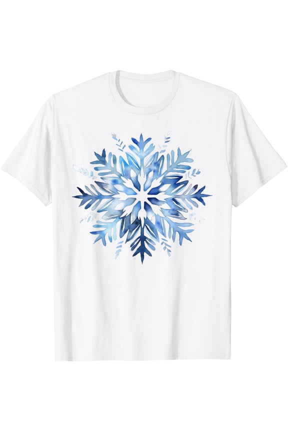 Snowflake Winter Christmas Matching T-ShirtMen's and women's pure cotton short-sleeved shirts
