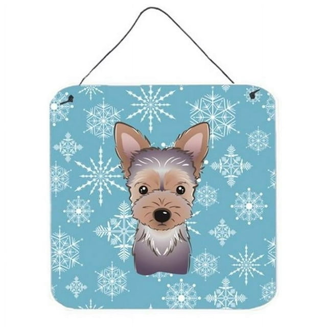 Snowflake Yorkie Puppy Wall and Door Hanging Prints