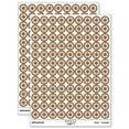 thumbnail image 1 of Snowflake in Circle Winter Snowing 200+ Round Stickers - Brown - Gloss Finish - 0.50" Size, 1 of 3