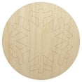 thumbnail image 1 of Snowflake in Circle Winter Snowing Wood Shape Unfinished Piece Cutout Craft DIY Projects - 6.25 Inch Size - 1/4 Inch Thick, 1 of 7