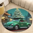 thumbnail image 1 of Snowflake on Car Door Round Area Rugs for Bedroom Living Room, 5FT Soft Indoor Circle Carpets, Carpet Home Decor Floor Mat, 1 of 6