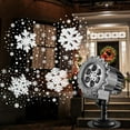 thumbnail image 1 of Christmas LED Snowflake Projector Lights Outdoor, 3D Snowfall Projection Lamp Outside Waterproof, Black, 1 of 8