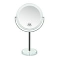 thumbnail image 1 of Snowflakes 1X / 15X Magnifying Makeup Mirror with Stand - 7 Inch Tabletop Vanity Mirror for Bathroom or Bedroom with 360° Rotation., 1 of 6