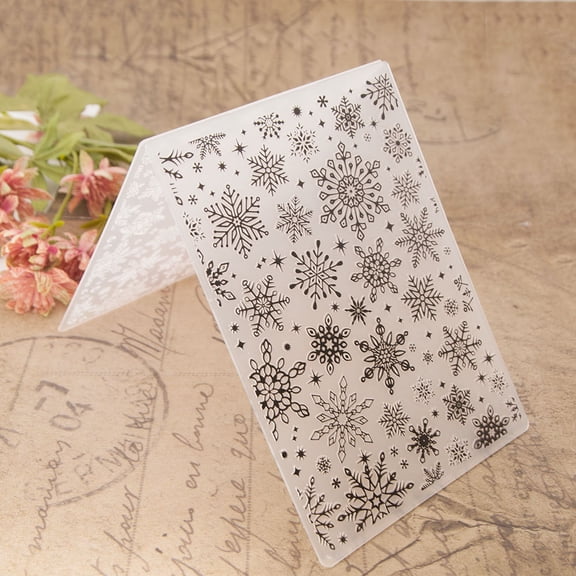 Snowflakes 3D Embossing Folder, Ouginx 5x7 inch 3D Textured Plate Templates for Card Making Scrapbooking Paper Craft Tool