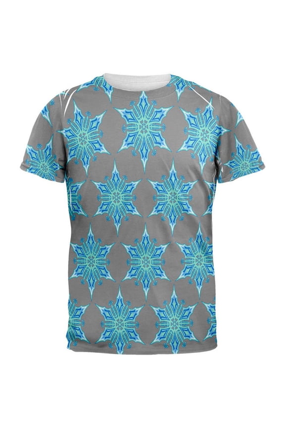 Snowflakes All Over Mens T Shirt Multi MD