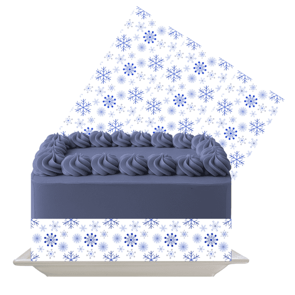 Snowflakes Edible Cake Wrap | Winter Icing Sheet | Christmas Cake Decoration