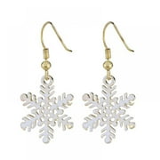 WISREMT Snowflakes Hook Dangle Earrings Pierced Earrings Drop Jewelry Christmas Gift for Teen Girls And Women