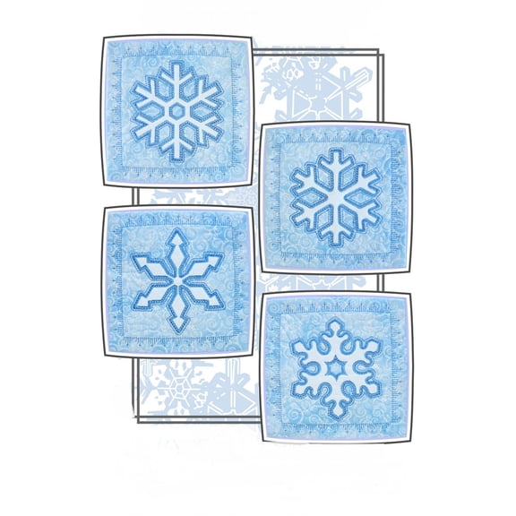 Snowflakes Keep Falling Coaster Set Pattern
