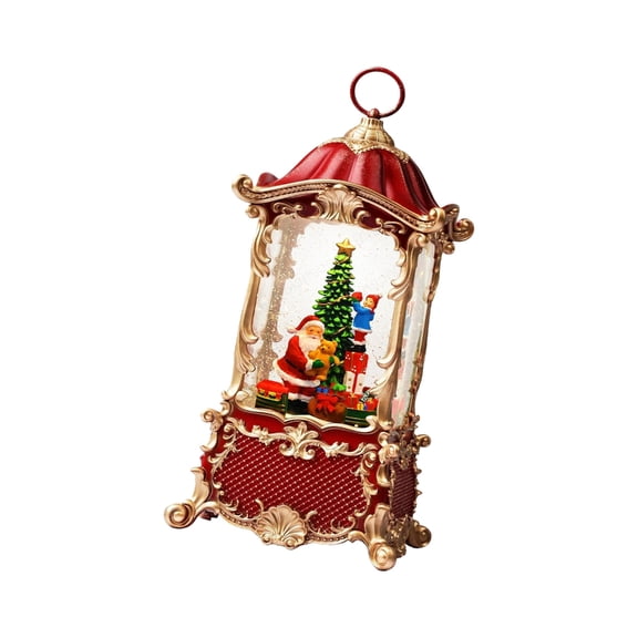 Snowflakes Lanterns Christmas Music Box Battery/USB Operated Safe Plastic Holiday Homes Decors