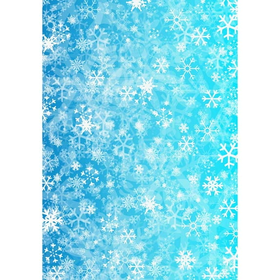 Snowflakes Photography Backdrops Blue Fresh Style Christmas Backgrounds for Photo Studio Vinyl Cloth Computer Printed Photoph