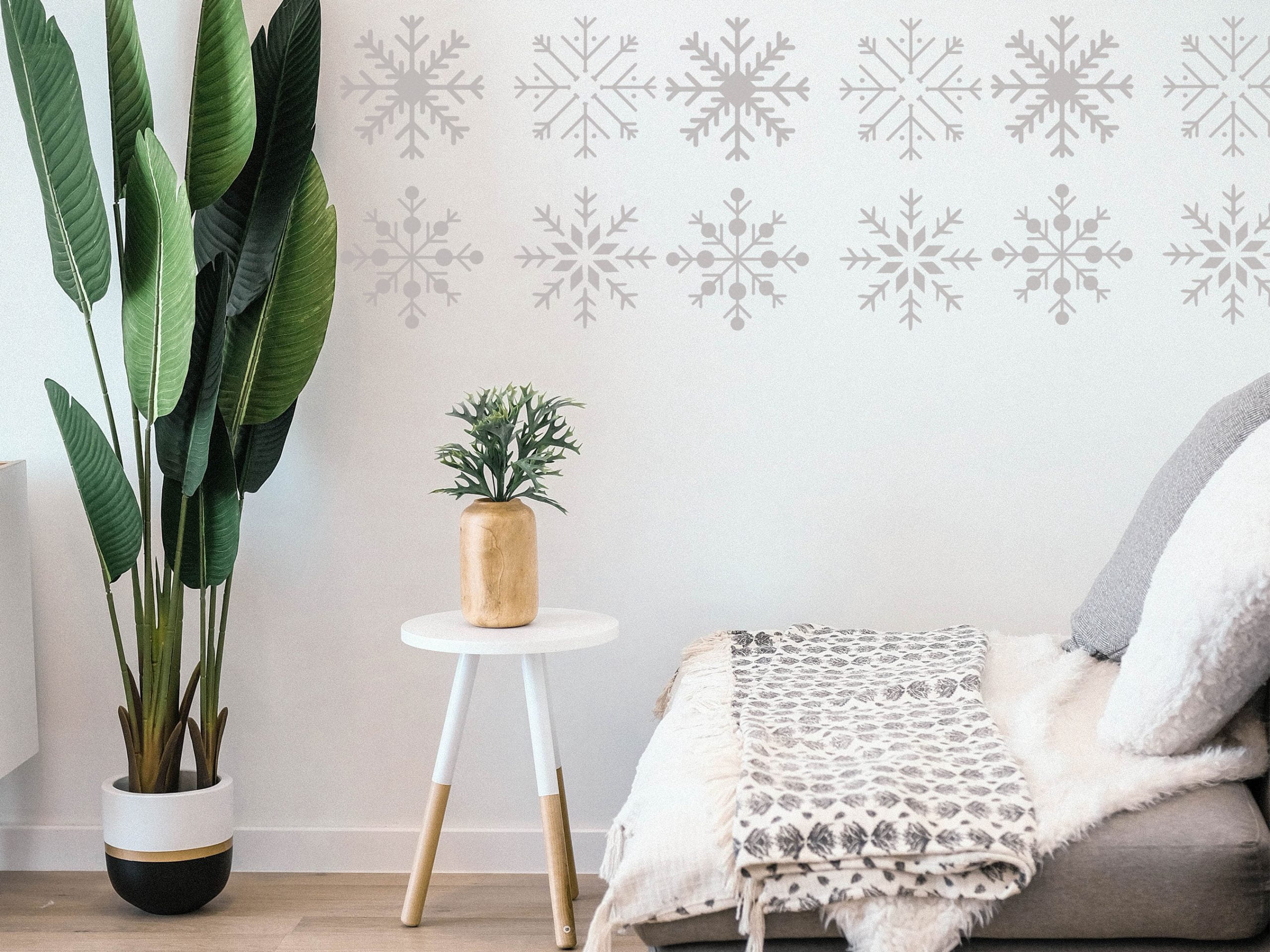 Snowflakes Stencil - Art and Wall Stencil (12"x12") - Walmart.com