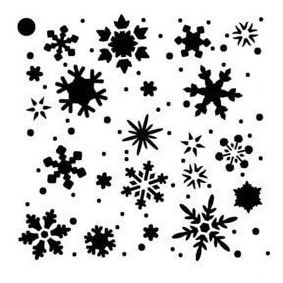 Mini Round Snowflake Cookie Stencils by Designer Stencils